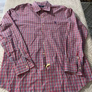 Ralph Lauren Large Men's Red Plaid Shirt